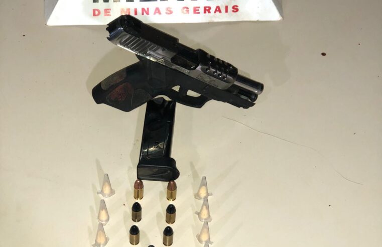 PM prende homem por porte ilegal de arma e tráfico de drogas