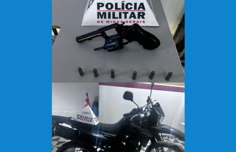 PM prende homem que transportava revólver para Bonito de Minas