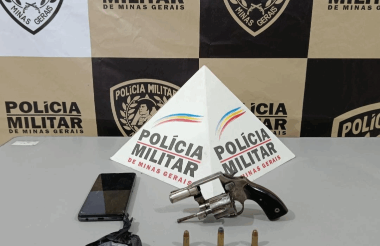 Mulher presa por ameaça, porte ilegal de arma de fogo e tráfico de drogas