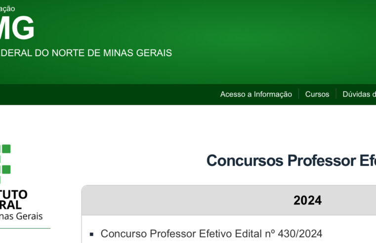 Abertas as inscrições para concurso público de professor no Instituto Federal