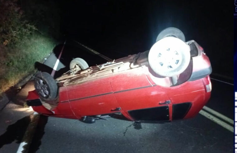 Carro capota na MGC-135. Vítima seguia de Brasília DF para Januária