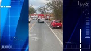 Samu e Bombeiros fazem atendimentos após acidentes