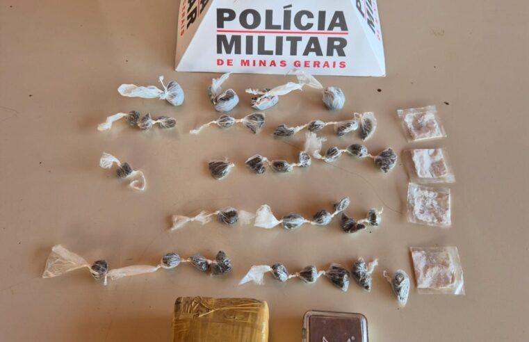 Suspeito de tráfico de drogas é preso guardava droga na mata