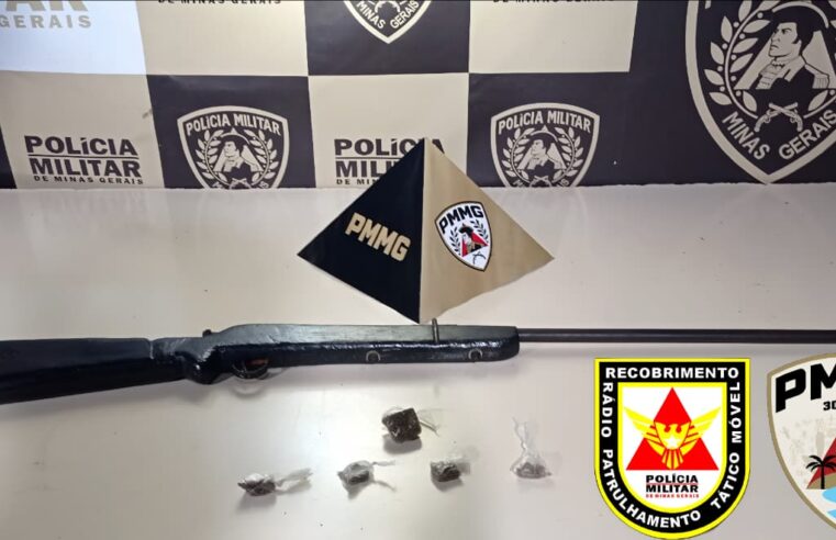 Apreensão de arma e drogas no bairro Jatobá em Januária