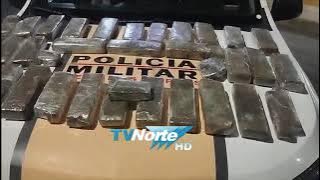 Sabadão movimentado! 35 tabletes de maconha apreendidos. Confira as imagens!