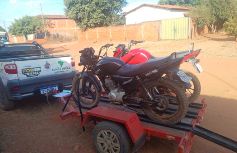 PM atenta na zona rural. Motos são apreendidas