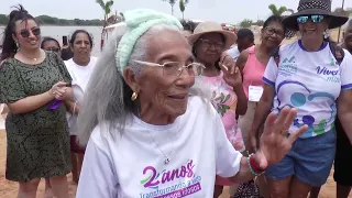 Grupos da terceira idade se reúnem na Praia de Minas para encontro especial