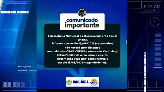 Unidades municipais do Desenvolvimento Social sem atendimento nesta sexta-feira