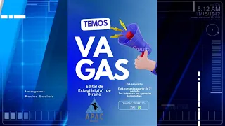 Prorrogadas as inscrições para estágio na APAC