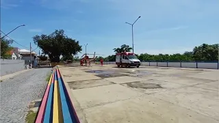 Helicóptero faz pouso de socorro na orla do Cais