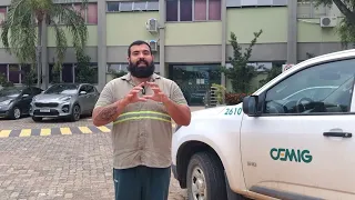 Fio partido sobre veículo. A CEMIG orienta