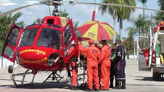 Criança atropelada é transferida para hospital de Montes Claros de helicóptero