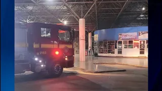 Bombeiros atendem ocorrência de incêndio em lanchonete no Terminal Rodoviário