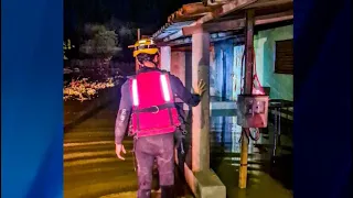 Temporal em Manga inunda ruas, casas e deixa famílias desalojadas