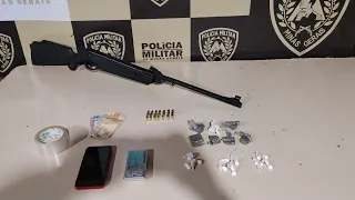 Polícia Militar apreende arma de fogo, munições e drogas em Várzea Bonita
